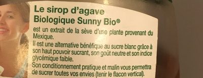 Sirop d'agave - مكونات - fr