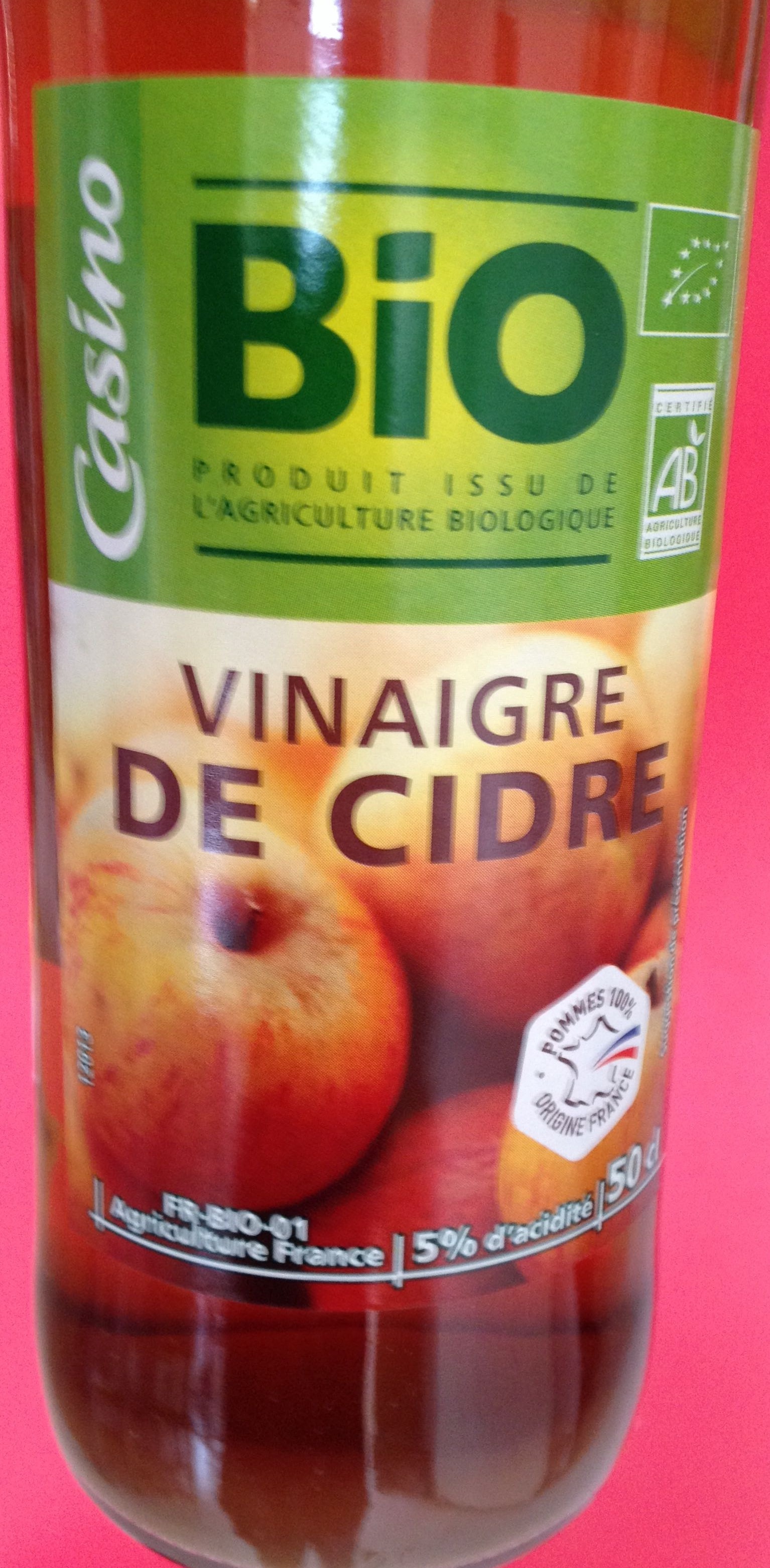 Vinaigre de cidre - 5% d'acidité - نتاج - fr