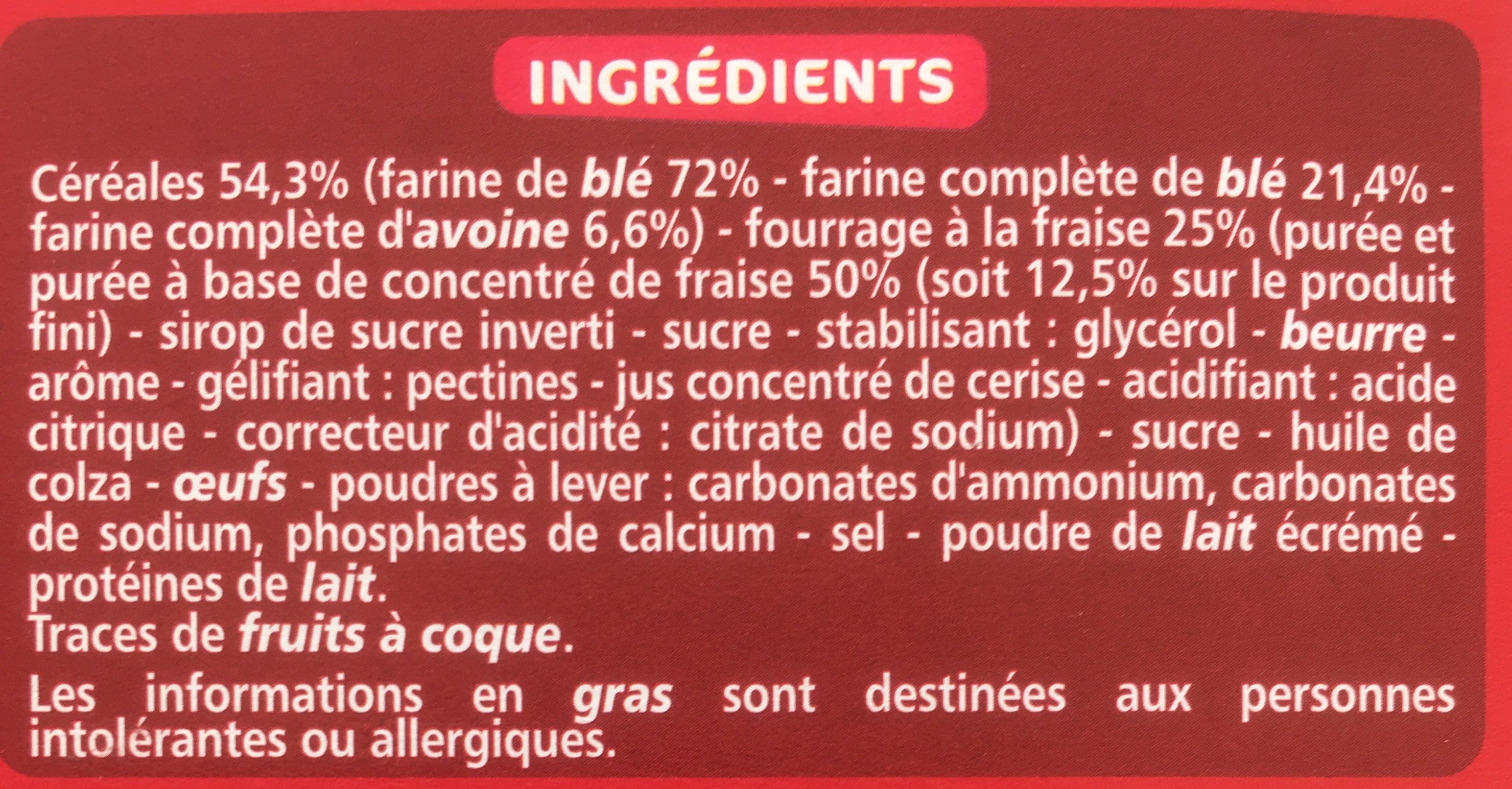 Mini Goûters Ronds Parfum Fraise - المكونات - fr
