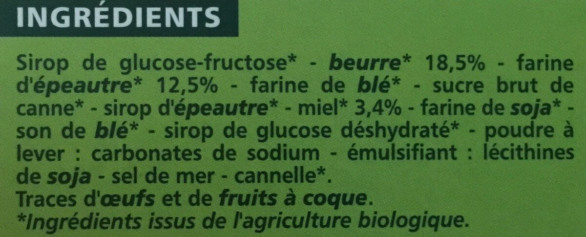 Gaufres fourrage au miel - المكونات - fr