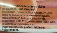 Délice de Dinde (68,7%) - المكونات - fr