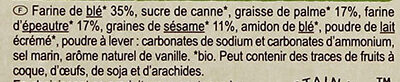 Biscuits Epeautre et Sésame - مكونات - fr