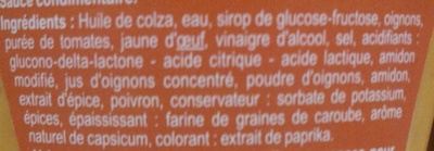 Sauce algérienne - المكونات - fr