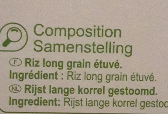 Riz Long Grain - المكونات - fr