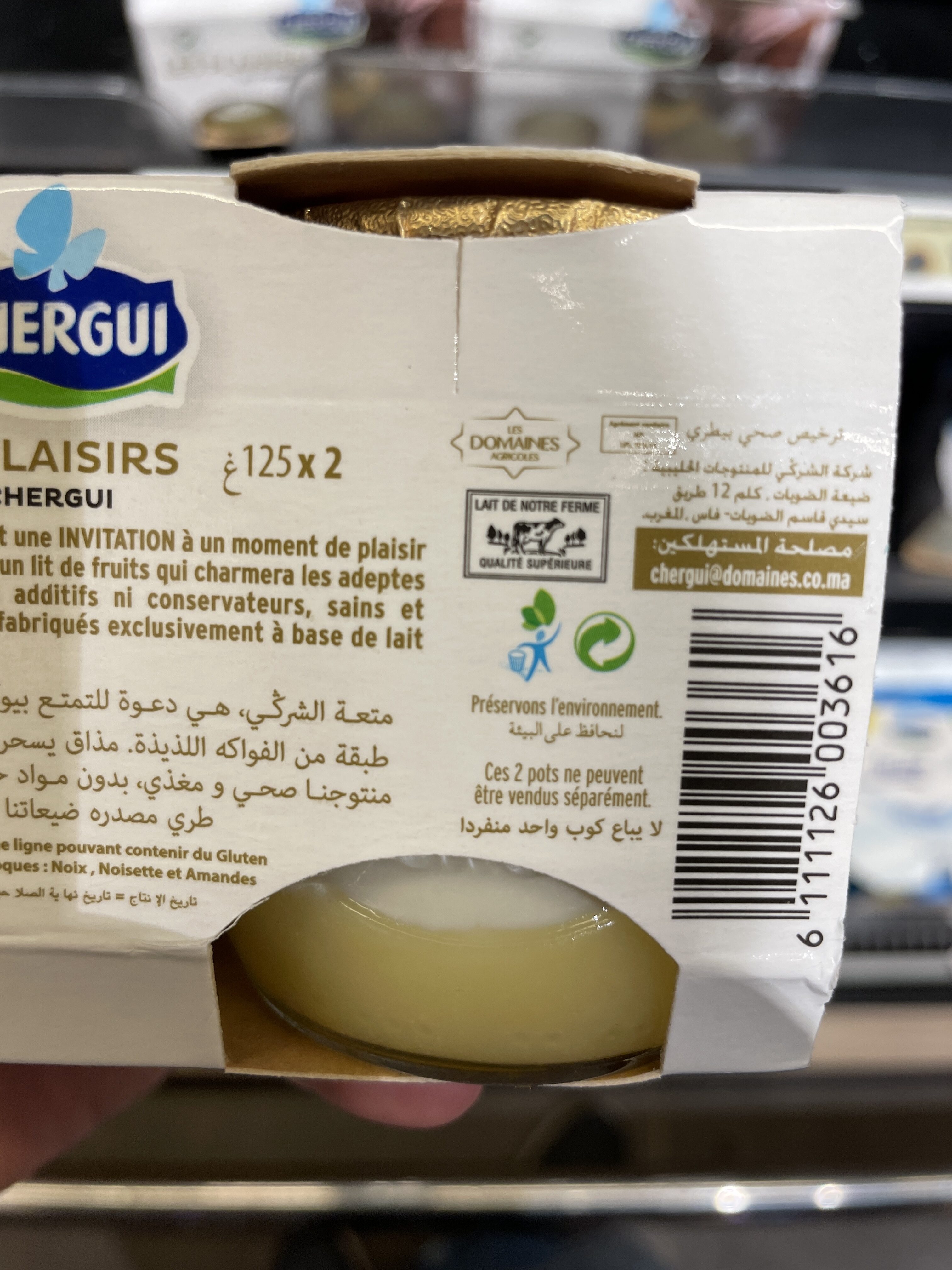 Les plaisirs de Chergui - Recycling instructions and/or packaging information - fr