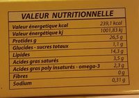 Sardine à l'huile pimentée - حقائق غذائية - fr