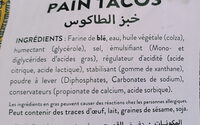 Pain Tacos Maxi - مكونات - fr